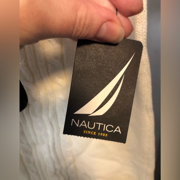 Nautica cream cable detail sweater dress, size 4 - Picture 6 of 7